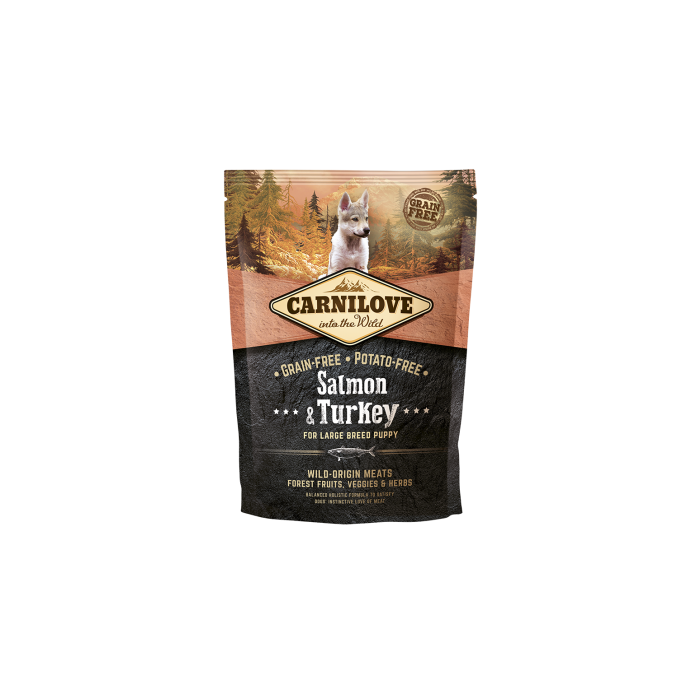 Carnilove Canine Puppy Large Breed Saumon & Turquie | Nourriture sèche pour chiots 