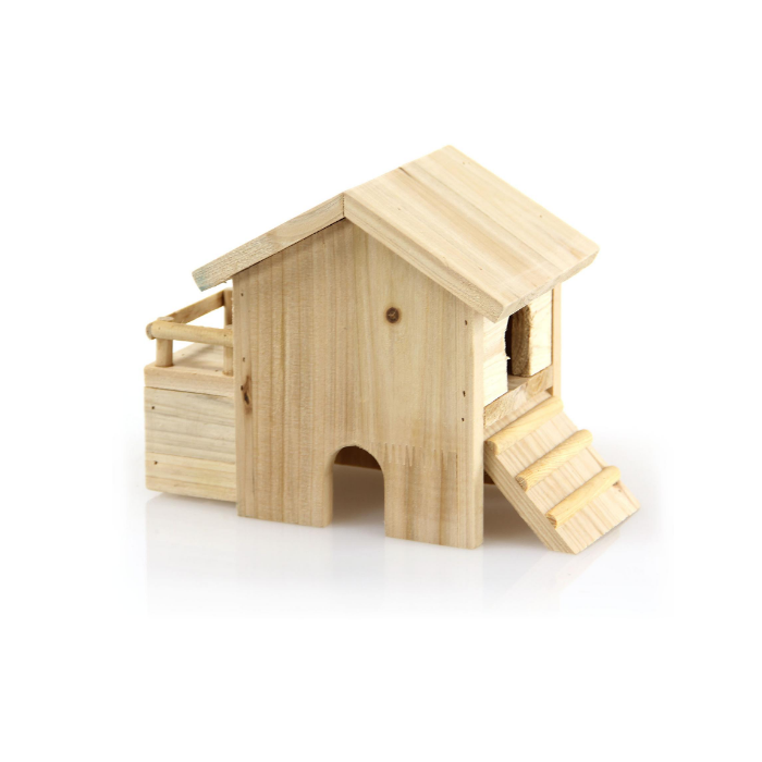 DE SP Maison en bois pour hamsters - 26x14x18.5cm