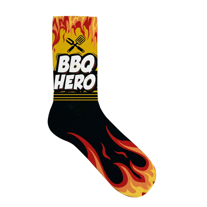 Plentygifts Chaussettes "BBQ Hero", noir-orange