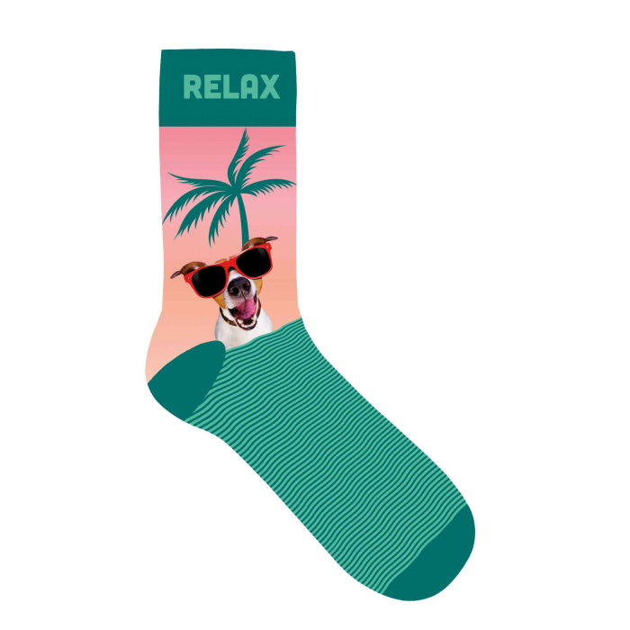 Plentygifts Chaussettes "Relax", rose-vert