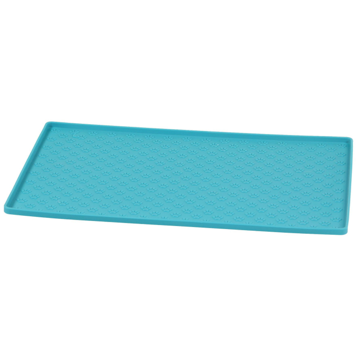 swisspet Tapis sous écuelle en silicone „Pfoti”, bleue