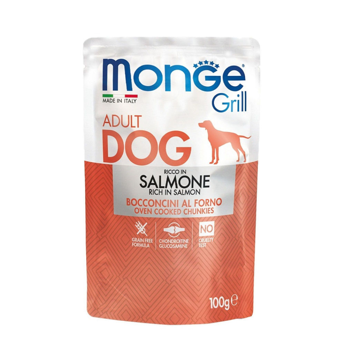 DE Monge Grill Dog Grain Free Adult - Saumon, 24x100g | Nourriture humide