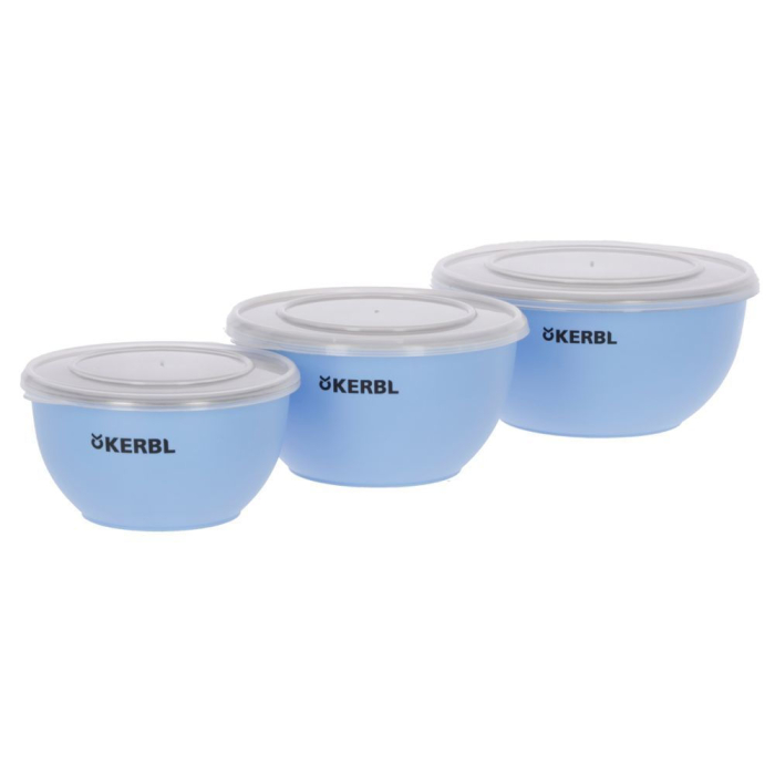 Kerbl Set de 3 gamelles, gris/bleu | pour chiens et chats