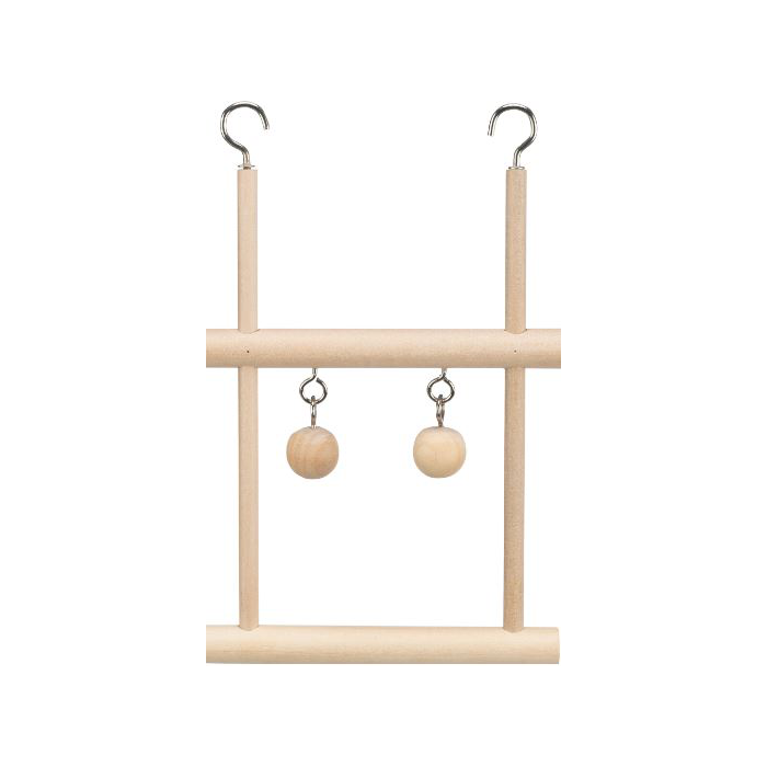 Trixie Trapèze balançoire, double, bois - 12 × 20 cm | Balançoire pour la cage d'oiseau