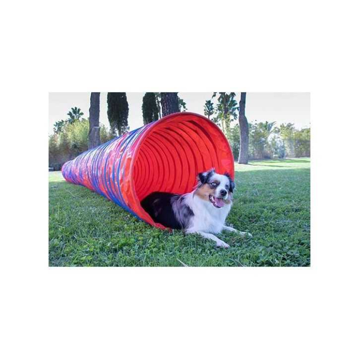 AO Agility FCI Tunnel de compétition rouge-bleu, 6m | pour chiens