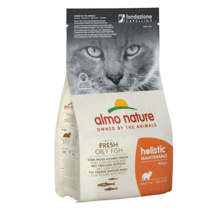 DE Almo Holistic Adult avec poissons gras frais - 400g | Nourriture sèche pour chats