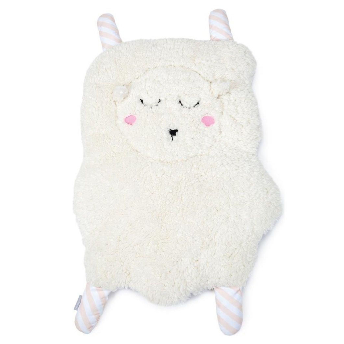 JS Beeztees Oreillers en peluche Shaggy, blanc - 60x46x5cm | pour chiots et chats