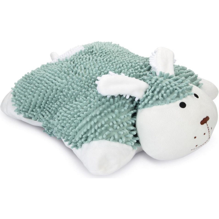 JS Beeztees Oreillers en peluche Snuggy, vert/blanc - 40x40x16cm | pour chiots