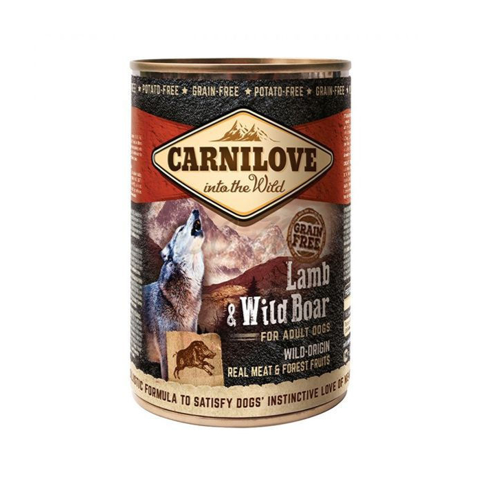 Carnilove Canine Adult Agneau & Sangelier - 6 x 400 g | Nourriture humide pour les chiens