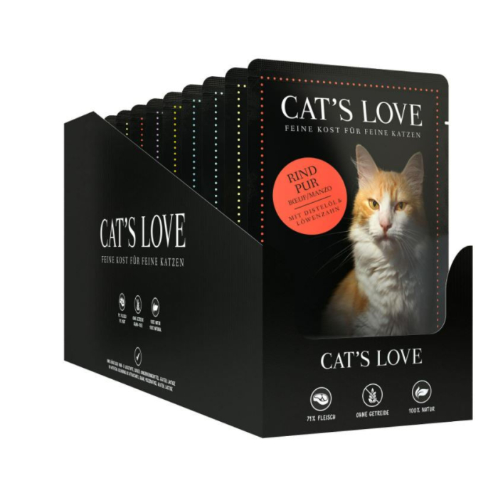 DE Cat‘s Love Multipack-Mix, 12x85g | Nourriture humide pour les chats
