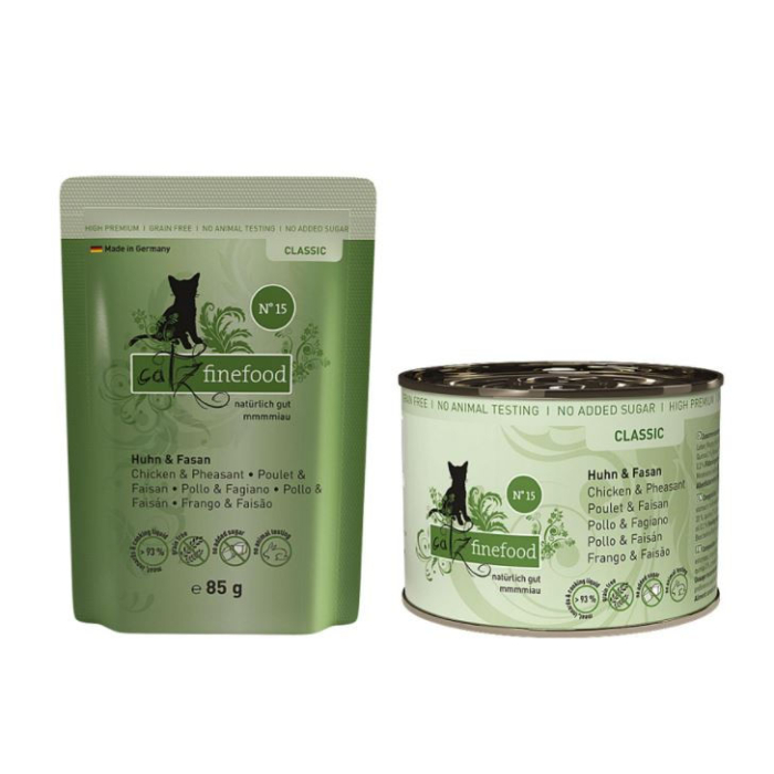 ‌DE catz finefood Classic No. 15, poulet & faisan | Nourriture humide pour chats