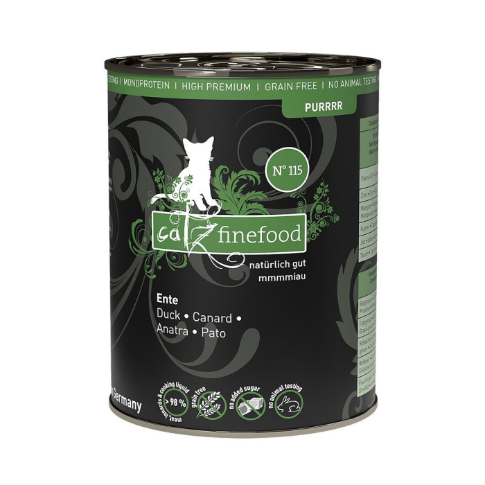 ‌DE catz finefood Purrrr No. 115, canard | Nourriture humide pour chats