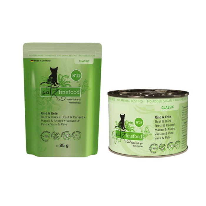 ‌DE catz finefood Classic No. 23 avec boeuf & canard | Nourriture humide pour chats