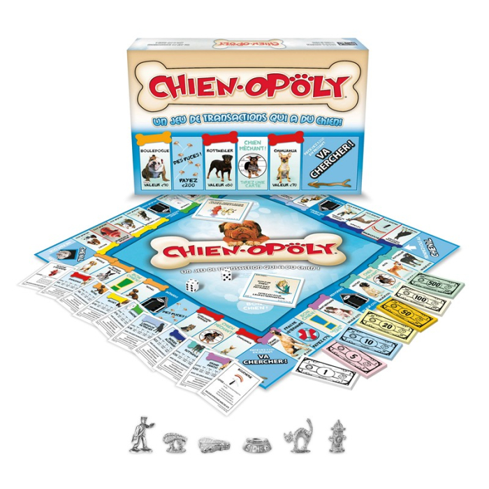 CHIEN-opoly Brettspiel (französische Version)