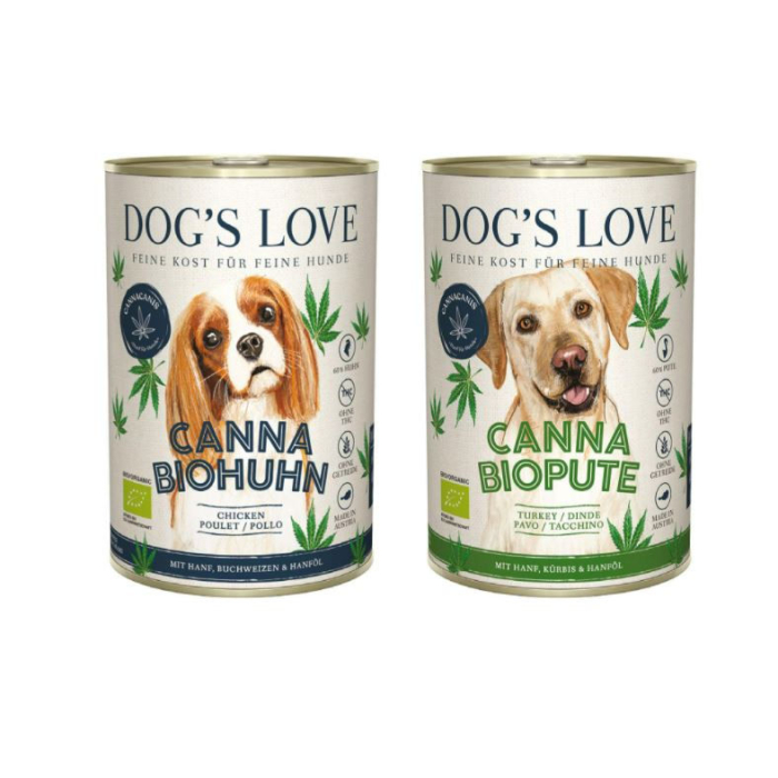 DE Dog's Love Canna 100% bio avec canvre | Nourriture humide