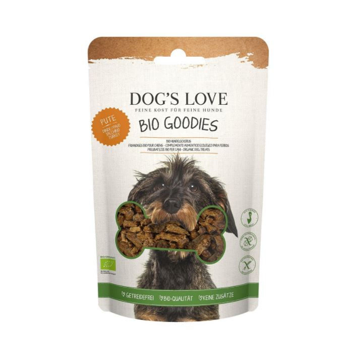 DE ‌Dog‘s Love 100% Bio avec dinde, 150g | Snack pour chiens