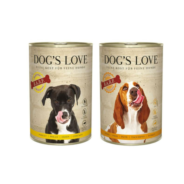 DE Dog‘s Love B.A.R.F. - 6 x 400g | Nourriture humide pour les chiens