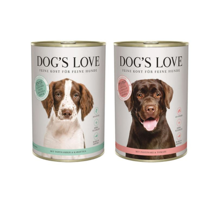 DE Dog‘s Love hypoallergénique, 400g | Nourriture humide pour les chiens