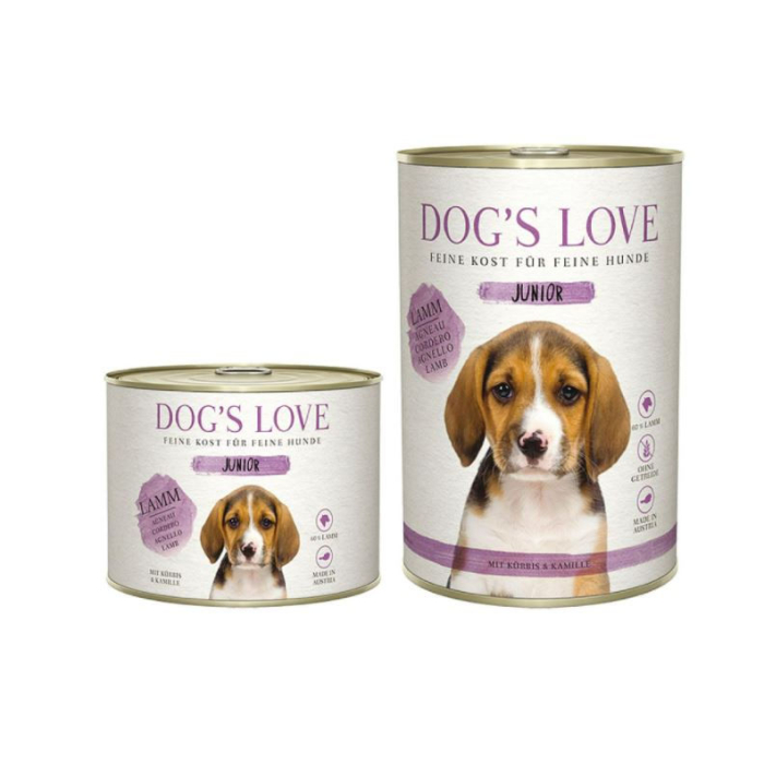 DE Dog‘s Love Junior agneau, vitrouille & camomille | Nourriture humide 