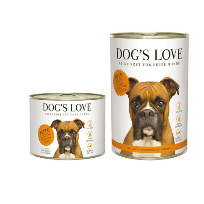 DE Dog‘s Love Classic Adult dinde, pomme, courgette & huile de noix | Nourriture humide