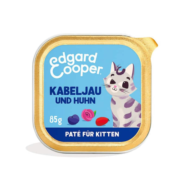 Edgard & Cooper Feline KITTEN MSC-Cabillaud + Poulet avec myrtilles - 16x85g - petcenter.ch