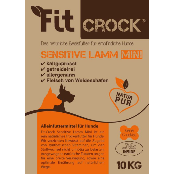 cdVet Fit-Crock Sensitive Agneau MINI | Nourriture pour chiens 