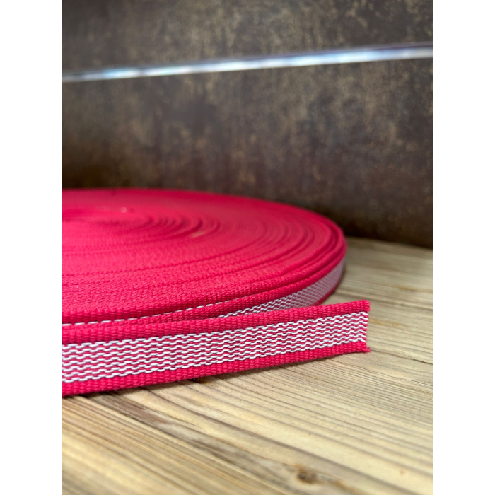 Laisse caoutchoutée 20mm, rose| jusqu'à 15m de longeur