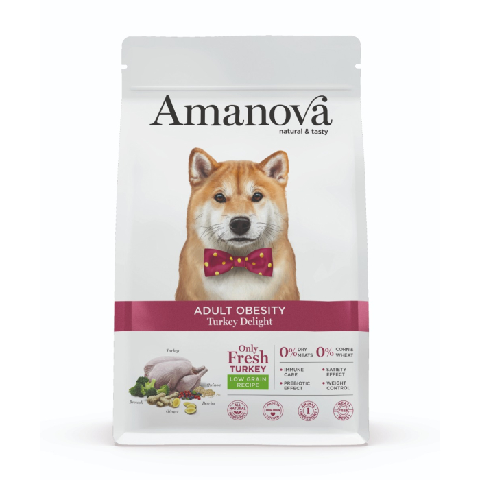 Amanova Dog Adult Obesity - Turkey Delight Low Grain - Dinde