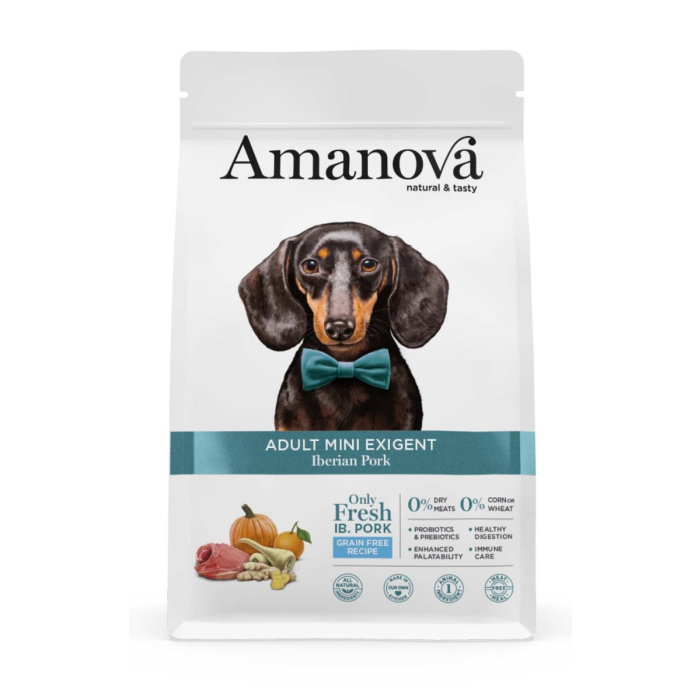 PV Amanova Dog Adult Mini Exigent - Iberian Pork Grain Free - Porc ibérique