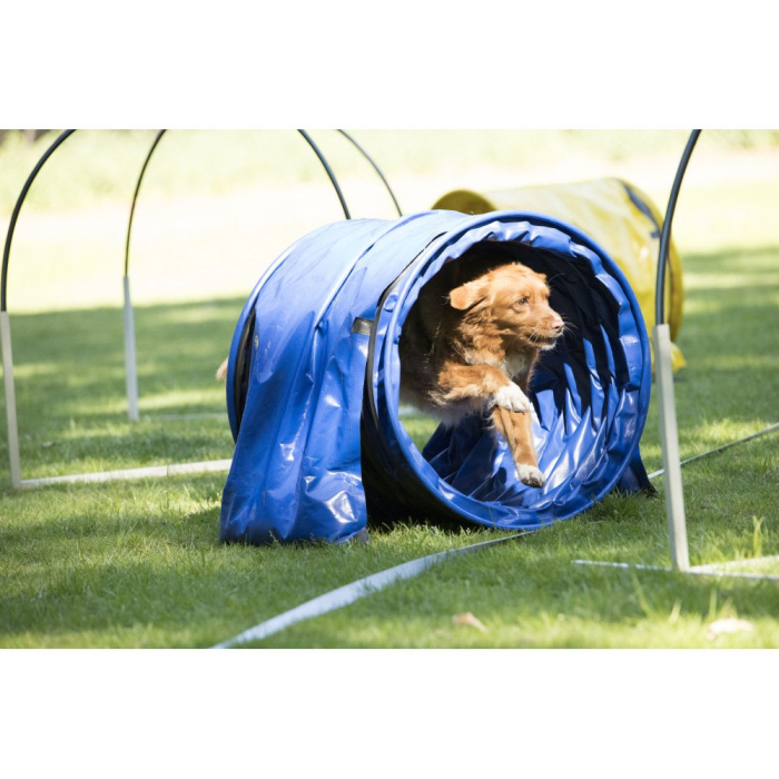 AO Agility FIRST Tunnel bleu-noir, 1m, Ø60cm | pour chiens