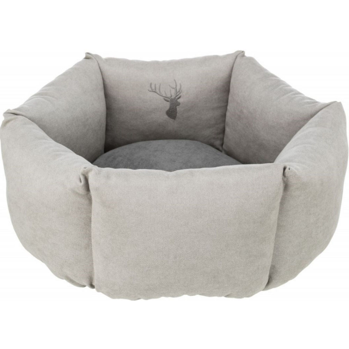 Trixie Lit Leni, rond, ø 55cm, sable/gris | pour chiens, chats