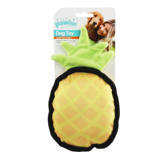 Pawise "Tropic Toy" Ananas, jaune - 23cm | pour chiens