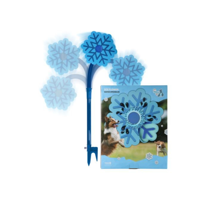 HO "Ice Flower", pulvérisateur d'eau, bleu - 52x28 cm | Pour les chiens