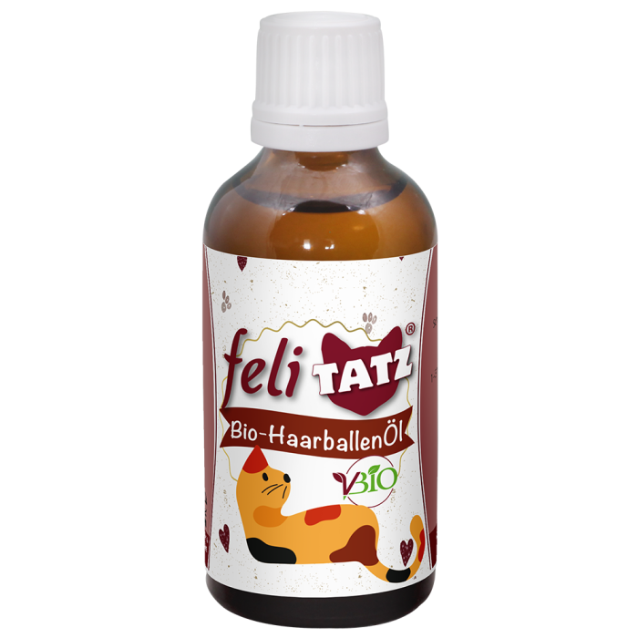 cdVet feliTATZ Bio-HaarballenÖl, 50 ml ‌| Ergänzungsfuttermittel für Katzen