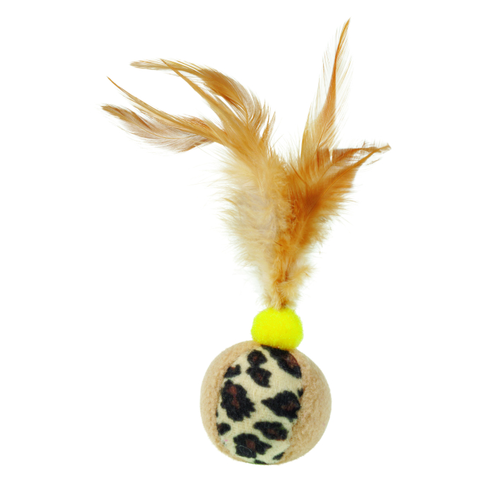 Balle avec plume - 14 cm 