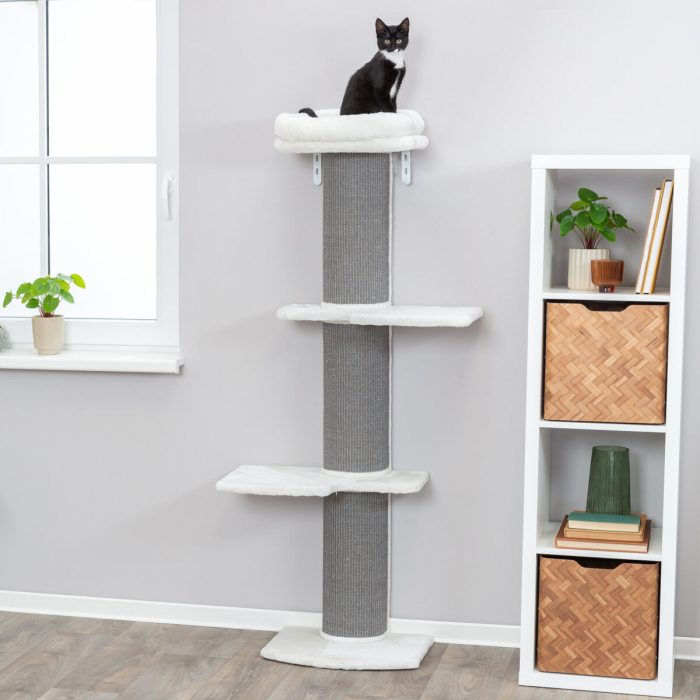 AF Trixie Arbre à chat Acadia avec fixation murale, 160cm, gris