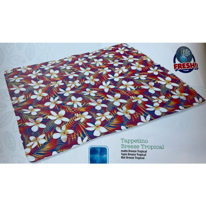 Croci Tapis réfrigérant TROPICAL, multicolore avec fleurs