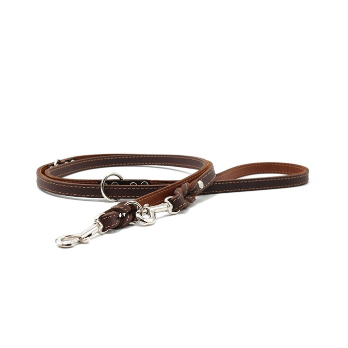 Maul Laisse en cuir Classic Premium réglable brun/cognac