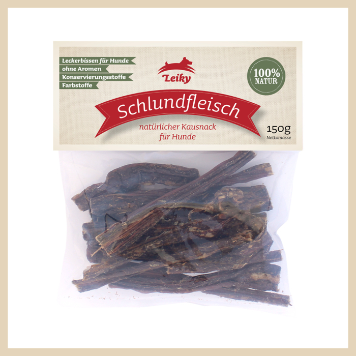 Leiky Schlundfleisch 150g | Kauartikel Hund