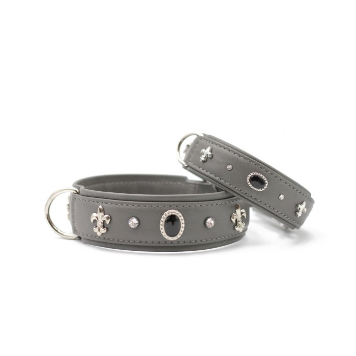 Maul Collier en cuir 007 gris