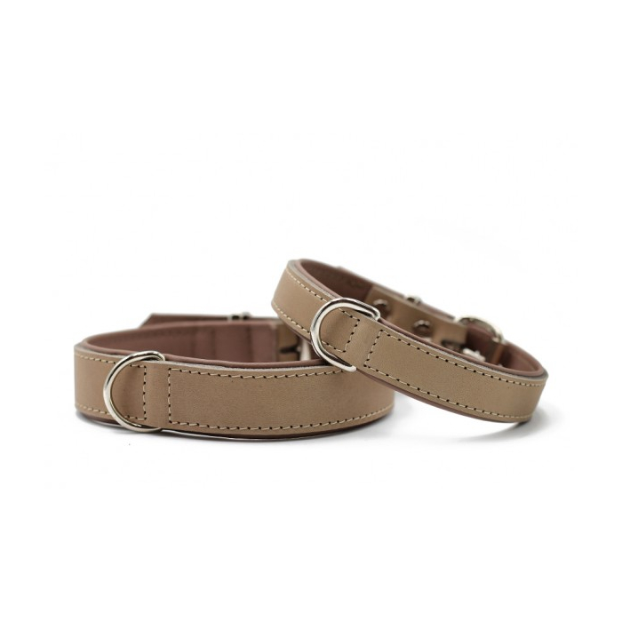 Maul Collier en cuir Classic Premium taupe