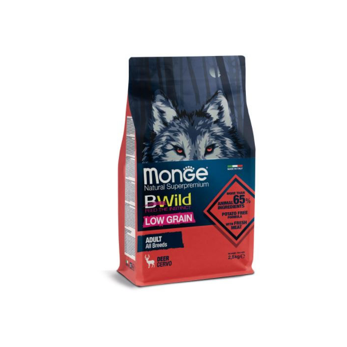 DE Monge Bwild Low Grain Adult - Cerf | Nourriture sèche pour chiens 