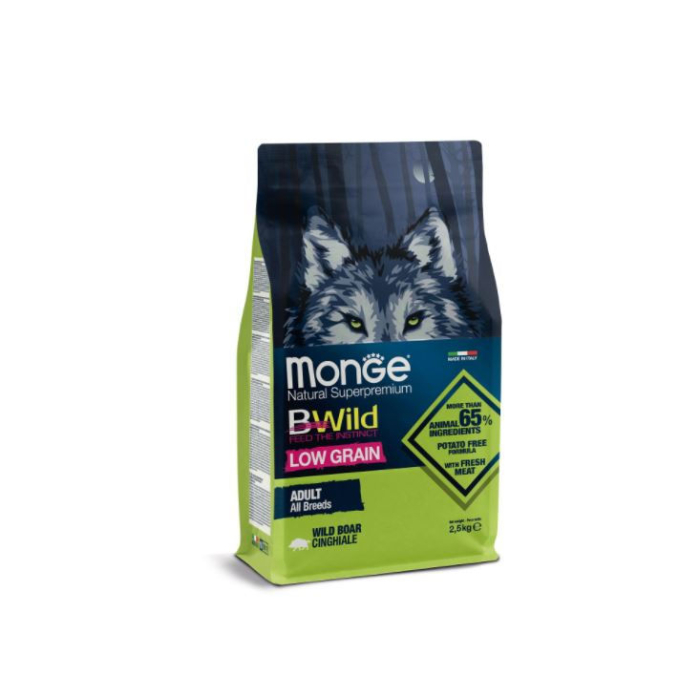 DE Monge Bwild Low Grain Adult - Sangelier | Nourriture sèche pour chiens 