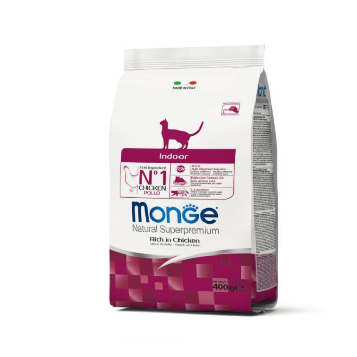 DE Monge Natural Superpremium Indoor - Poulet | Nourriture sèche pour chats