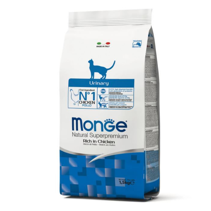 DE Monge Natural Superpremium Urinary - Poulet | Nourriture sèche pour chats