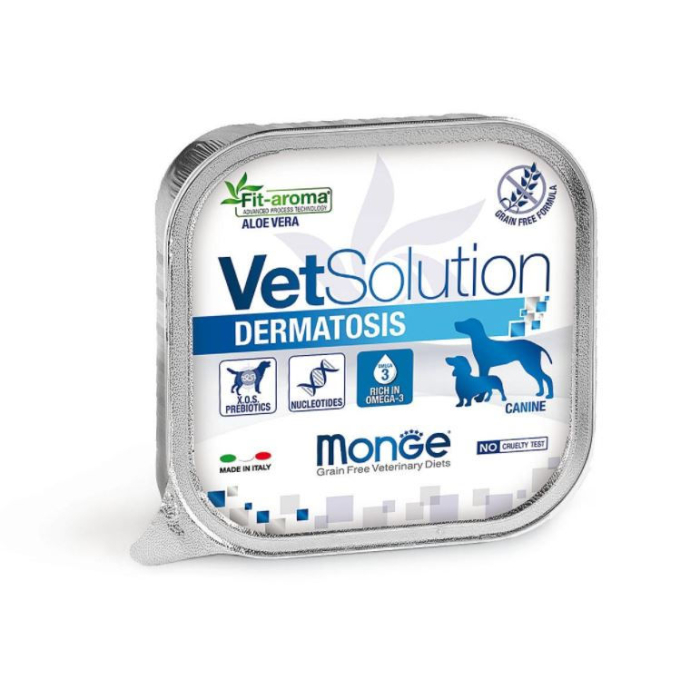 DE Monge Vet Solution Dermatosis Canine, 24 x 150g | Nourriture humide