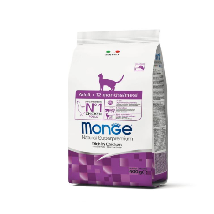 DE Monge Natural Superpremium Adult - Poulet | Nourriture sèche pour chats