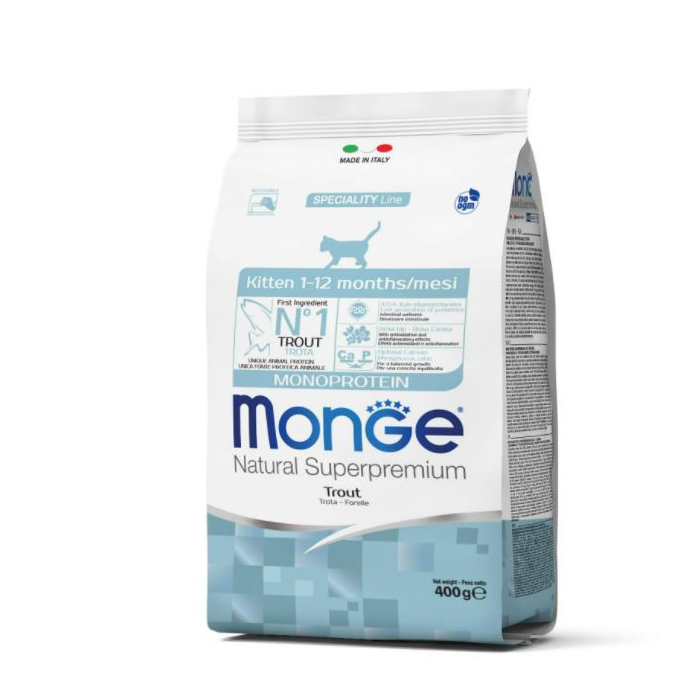 DE Monge Natural Superpremium chaton - Truite | Nourriture sèche pour chatons