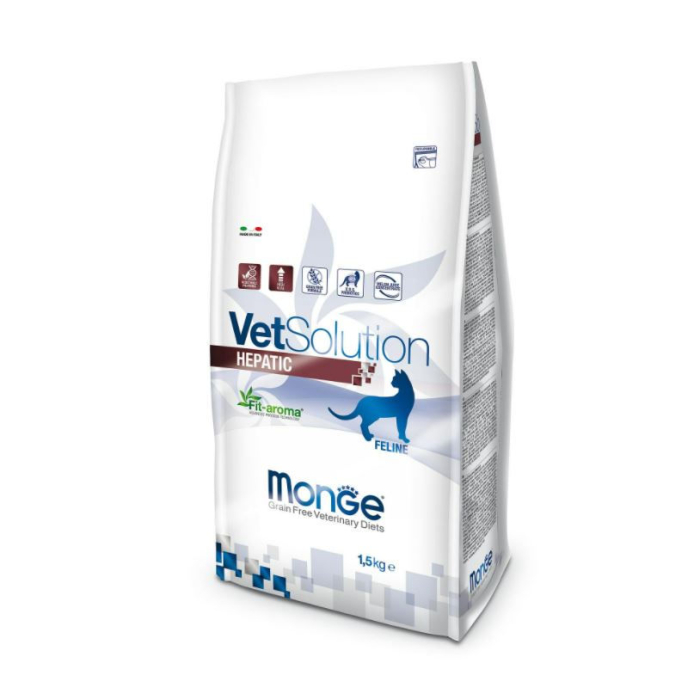 DE Monge Vet Solution Feline, Hepatic | Nourriture sèche pour chats