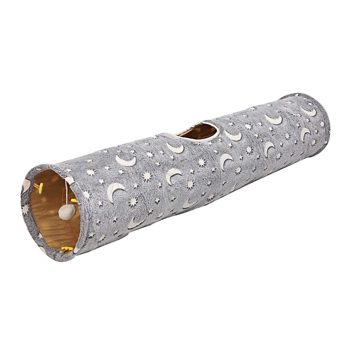 Pawise "Glow in the Dark" tunnel pour chats, réfléchissant